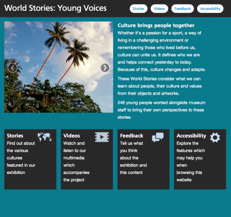 Image of World Stories: Young voices microsite