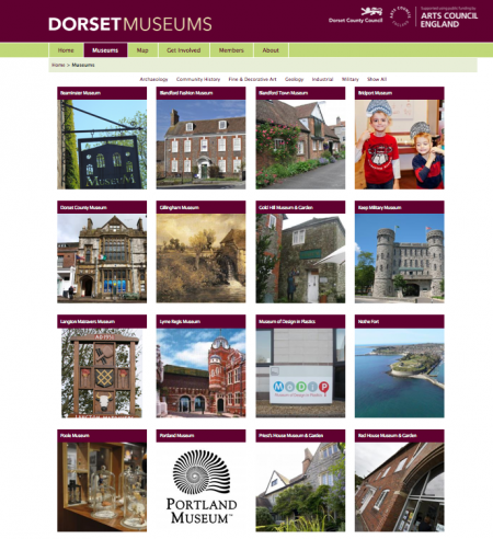 Museums page of the Dorset Museums website