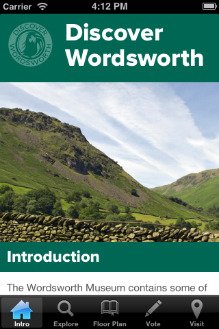 Image of app homescreen for Wordsworth trust